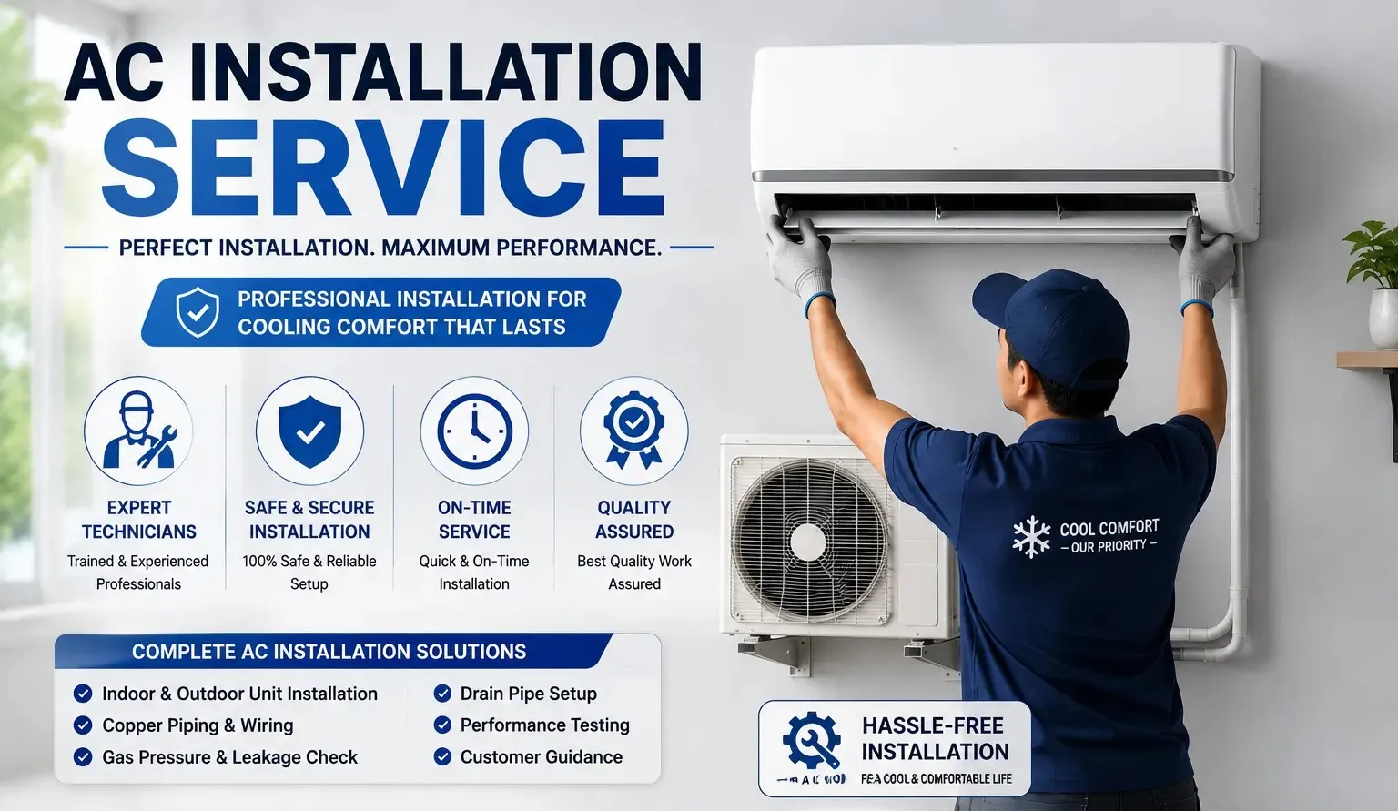 AC Technician Working